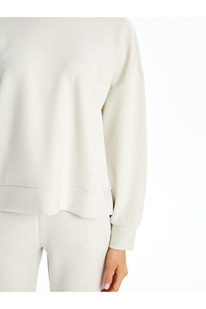 LC Waikiki Γυναικείο φούτερ Crew Neck Plain Oversize (W4)