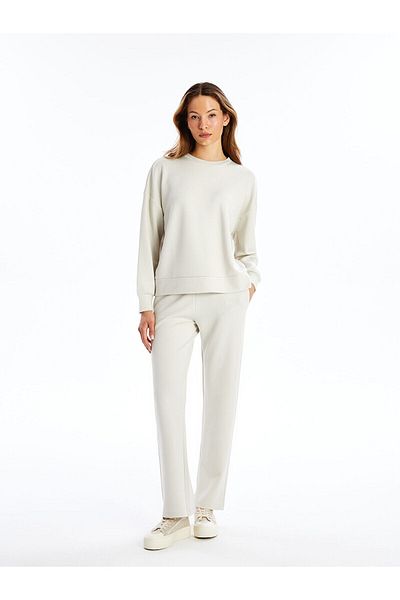 LC Waikiki Γυναικείο φούτερ Crew Neck Plain Oversize (W4)