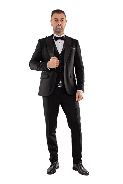 Jakamen Jk30sf18m097 Slimfit Papyonlu 6 Drop Yelekli Damatlık