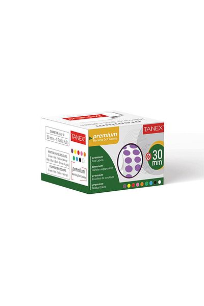 Tanex Αυτοκόλλητο Dot 30 mm 2000 Τεμάχια Μωβ