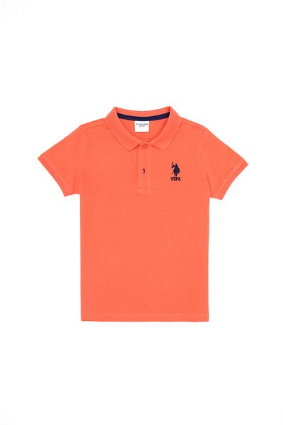 U.S. Polo Assn. Tricou de bază cu gât polo Salmon pentru băiat 50262958 -VR047