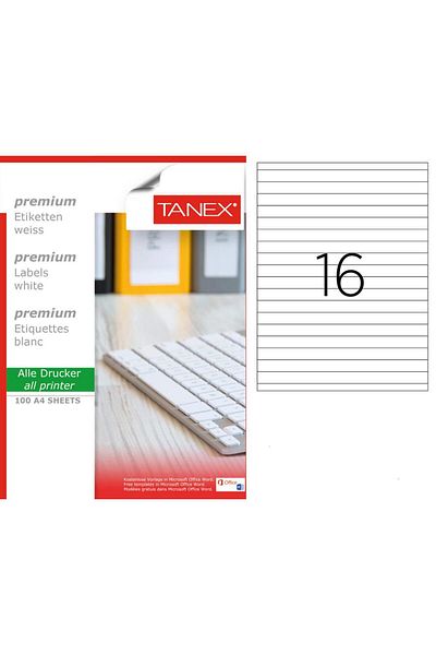 Tanex Tw-2163 Laser Label 100 Pack