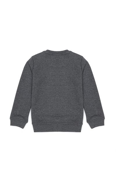 U.S. Polo Assn. Hanorac pentru băiat cu gât crew - Antracit Melange, 50274408 -VR081