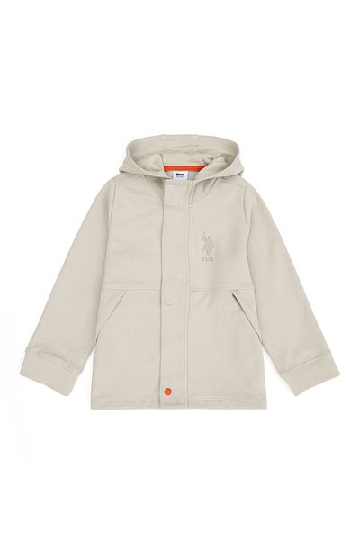 U.S. Polo Assn. Boy Beige Hooded Sweatshirt - 50270728 -Vr011