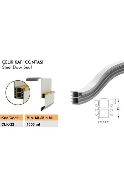 CONTACALL 6 Meters Black Steel Door Wick Gasket