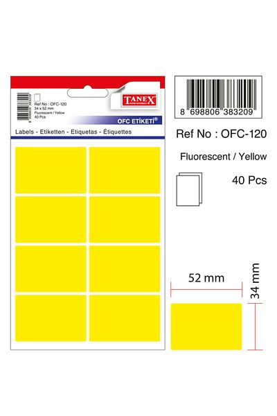 Tanex ملصق مكتب Ofc-120 باللون الأصفر