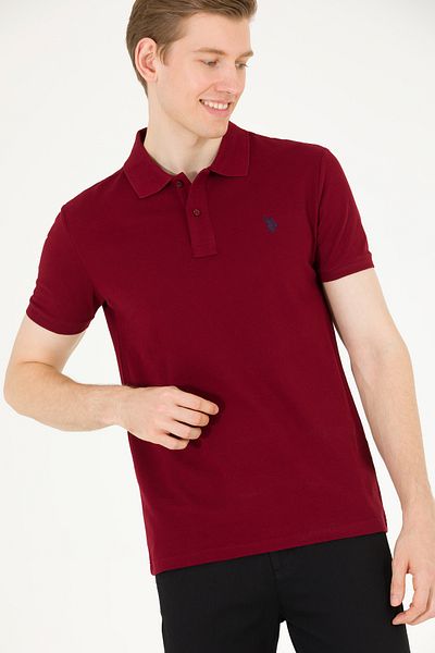 U.S. Polo Assn. Tricou pentru bărbați Plum Basic cu gât polo 50262933-KR0215