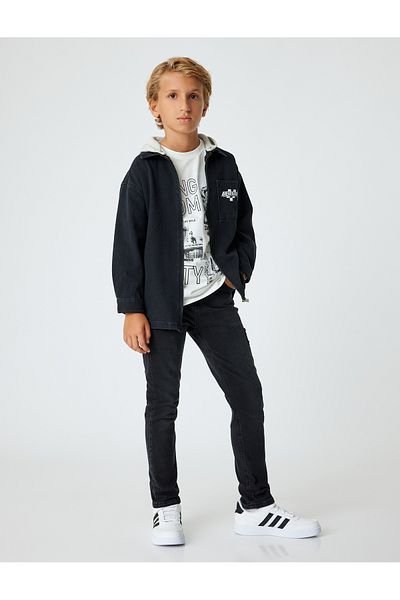 Koton Nastavitelné elastické bavlněné Slim Jeans - Jeans