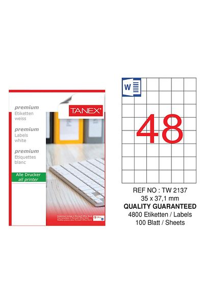 Tanex Tw-2137 Ετικέτα λέιζερ 35 X 37 mm