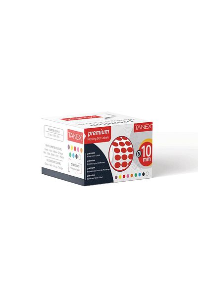 Tanex Αυτοκόλλητο Red Dot 10 mm - 5000 Τεμάχια