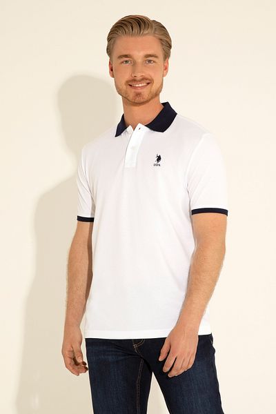 U.S. Polo Assn. Ανδρικό λευκό T-Shirt - Basic Model 50284638 -VR013