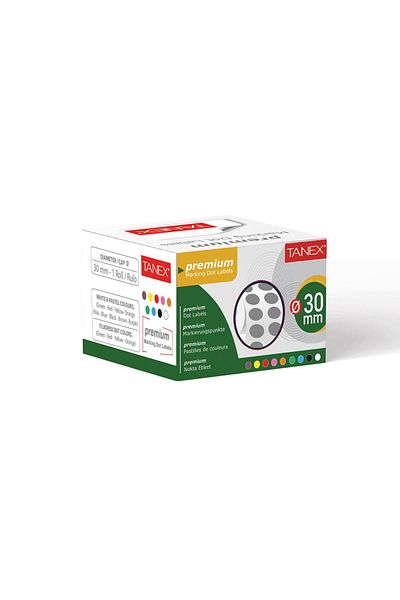 Tanex Αυτοκόλλητο Dot 30 mm 2000 Τεμάχια Γκρι
