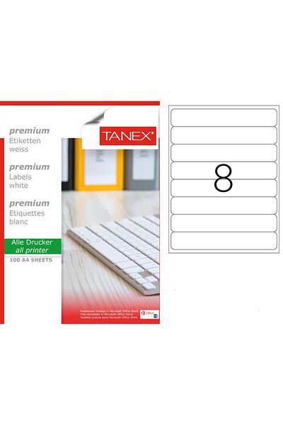 Tanex Tw-2108 Laser Label Πακέτο 100