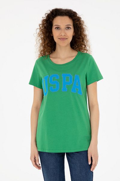 U.S. Polo Assn. Tricou de bază verde pentru damă 50280036 -vr054
