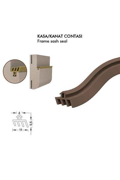 CONTACALL Alüminyum Cam Çıta Contası Cam Çıta Fitili 10 Metre Siyah Akc-66