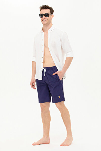U.S. Polo Assn. شورت السباحة باللون الأزرق الداكن للرجال 50262333 -VR033