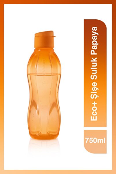 Tupperware Eco Şişe 750 ml Papaya Suluk Matara Kolay Kapak Çevre Dostu Su Şişesi
