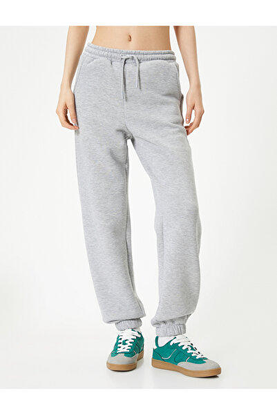 Koton Şardonlu Jogger Eşofman Altı Beli Bağlamalı Cepli