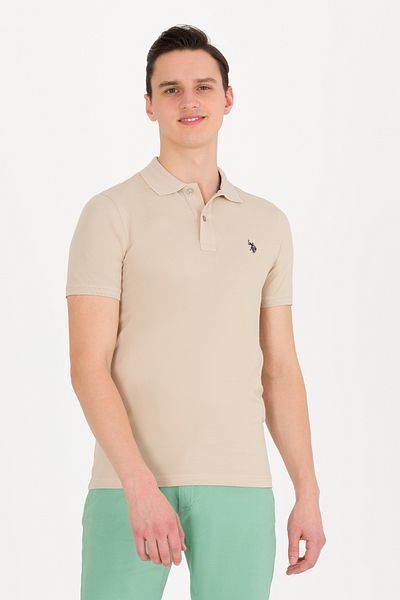 U.S. Polo Assn. Ανδρικό μπλουζάκι Basic Polo Neck Stone 50262933-VR049