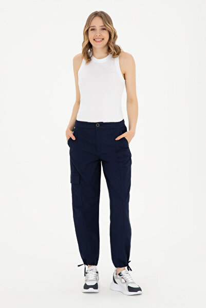 U.S. Polo Assn. Kadın Lacivert Kanvas Pantolon 50282584-VR033