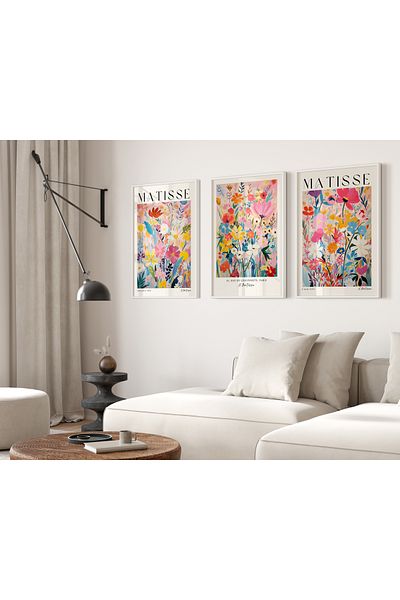 TekTablo Set de pictură înrămată, pictură modernă, pictură 3 piese
