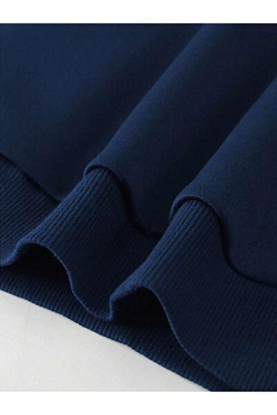 CAST COLLECTİON Pánská námořnická modrá mikina Paris s potiskem Crew Neck