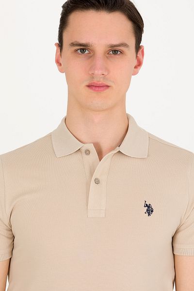 U.S. Polo Assn. Ανδρικό μπλουζάκι Basic Polo Neck Stone 50262933-VR049