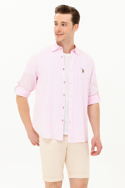 U.S. Polo Assn. Erkek Manolya Uzun Kollu Basic Gömlek 50262880-VR211