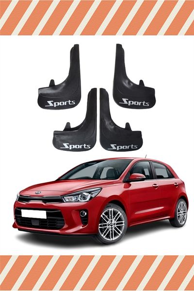 Heda Tex Db Kia Rio 20016-2020 Sports Written 4-Piece Mudguard Mudguard Mudguard