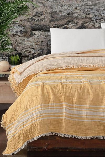 Mulberry Διπλό κουβερλί Buldan Muslin - Πικέ 100% Βαμβάκι