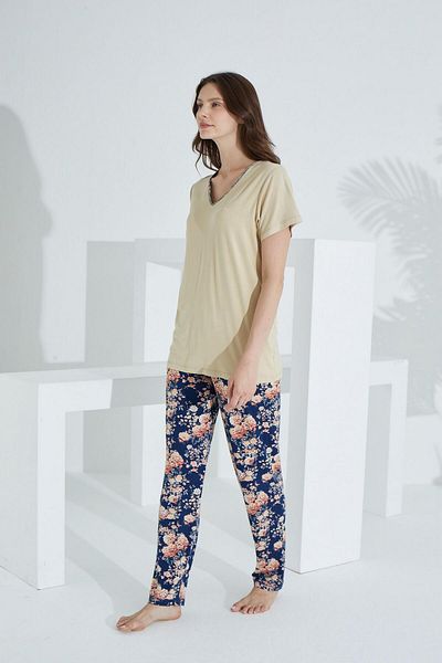 Etoile Bamboo, Flexible fabric, Short Sleeve Women's Pajamas Set 73215