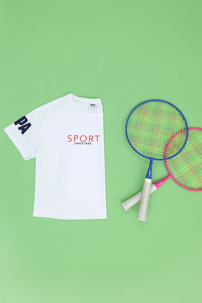 U.S. Polo Assn. Κοριτσίστικο λευκό μπλουζάκι με λαιμόκοψη 50270472-VR013