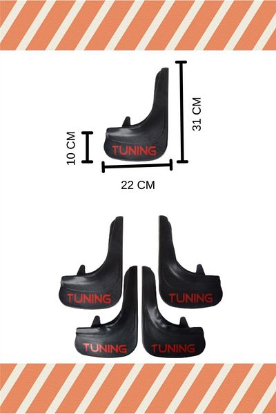 Heda Tex Db Dacia Duster 2010-2017 Tuning Written 4-Piece Dust Cover Mudguard Mudguard