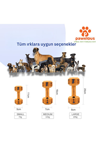 pawelous Köpek Oyuncağı - Diş Tartarı Önleyici - Dumbell Medium - 16 Cm