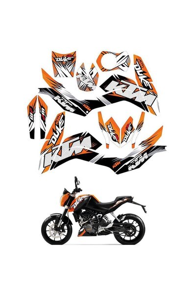 KTM Duke 200 WP Sticker Etiket Modeli