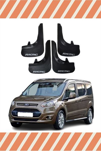 Heda Tex For Ford Connect 4 - 2014 & up Racing Lettering, 4-Piece Dust Cover Fender Mudguard Set