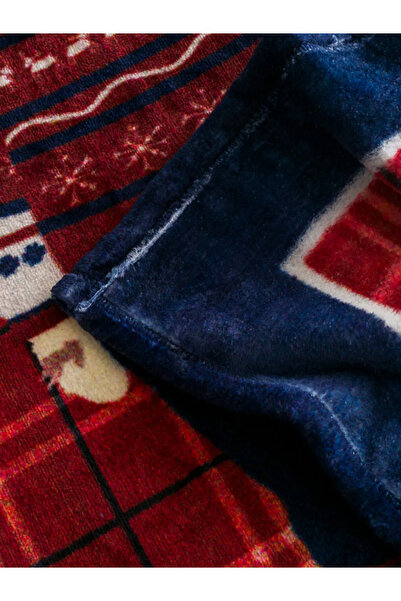 LC Waikiki Lcw Home Red Teddy Bear Printed Double Blanket