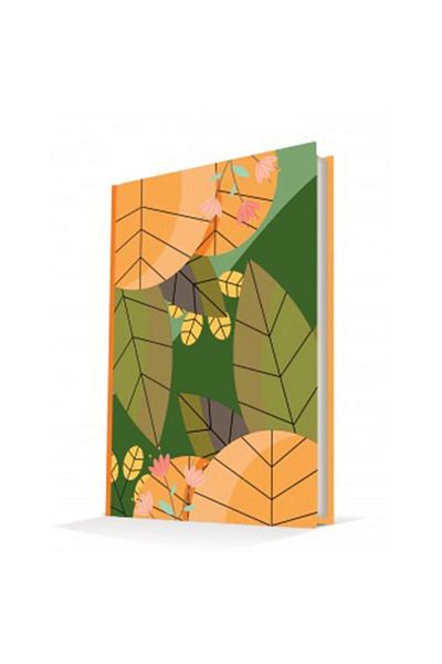 DEFFTER Brown Pastels - 16.5x23.5cm, Hard Cover, Striped, 96 Yp.Notebook 64523-7