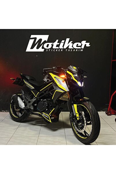 Motiker CF Moto NK 150 Sarı Sticker Etiket Modeli