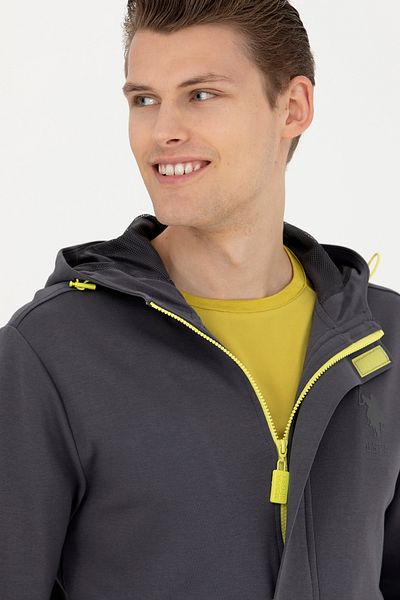 U.S. Polo Assn. Αντρική πλεκτή ζακέτα Anthracite - 50270727 -vr006