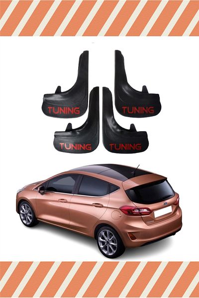 Heda Tex Ford Fiesta 2018-2023 Set of 4 Dust Covers with Tuning Lettering - Clamshell and Clamshell