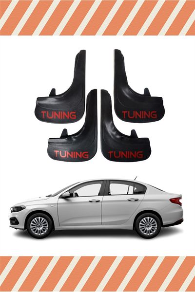 Heda Tex Fiat Egea Sd All Safes Tunıng Written 4-Piece Dust Cover Fender Mudguard