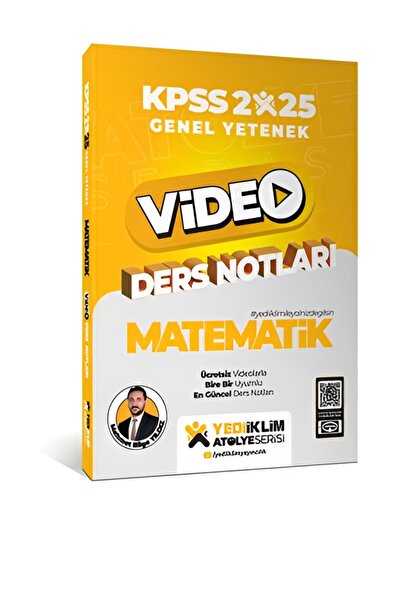 Yediiklim Yayınları 2025 Atölye Serisi Genel Yetenek Matematik Video Ders Not...