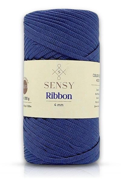 SENSY Premium Ribbon Polyester String 200 Gr Polyester Ribbon Macrame String Denim Blue