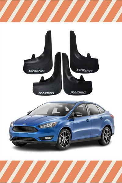 NOVDES Ford Focus 3 Sd 2011-2015 Racing Written 4-Piece Dust Cover Fender Mudflap