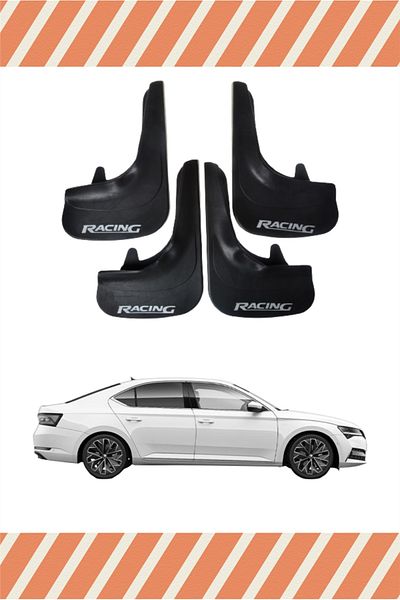 NOVDES Yb Skoda Superb Racing Written 4-Piece Leggings Mudguard Mudguard