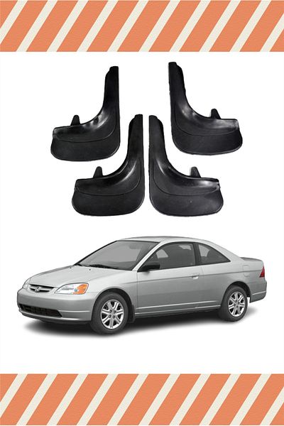 NOVDES Yb for Honda Civic 2001-2007 4Pcs Dust Cover Mudguard Mudflap