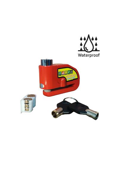 MTS ALARMLI MOTOSİKLET DİSK KİLİDİ KIRMIZI