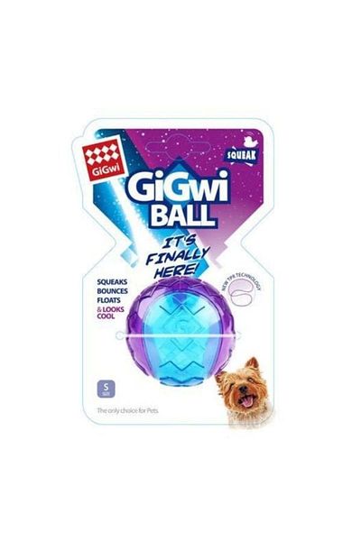 Gigwi 5 cm Blue/Purple Plastic Dog Toy - Hard Ball Ball
