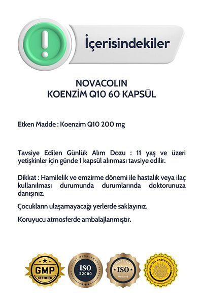 NOVACOLIN Coenzyme Q10 60 Capsules